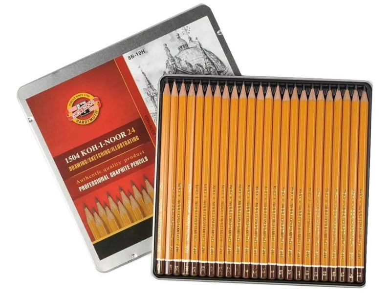 

Карандаш чернографитный Koh-i-Noor Art 8B-10H 24шт 1504024001PL, 1504024001PL