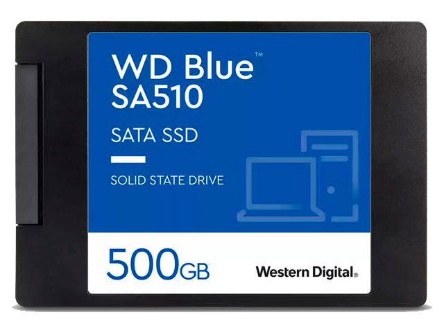 Твердотельный накопитель Western Digital Blue SA510 500Gb WDS500G3B0A твердотельный накопитель western digital wd red 500 гб sata wds500g1r0a