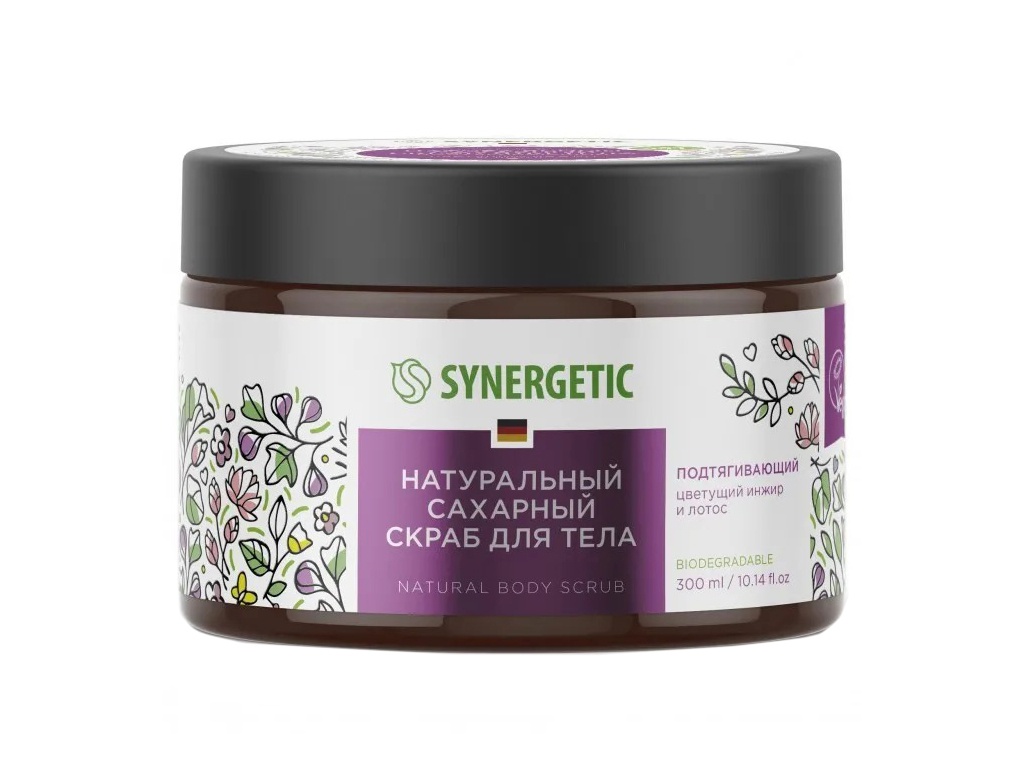 

Скраб для тела Synergetic Подтягивающий Цветущий инжир и лотос 300ml 4607971452751, 4607971452751