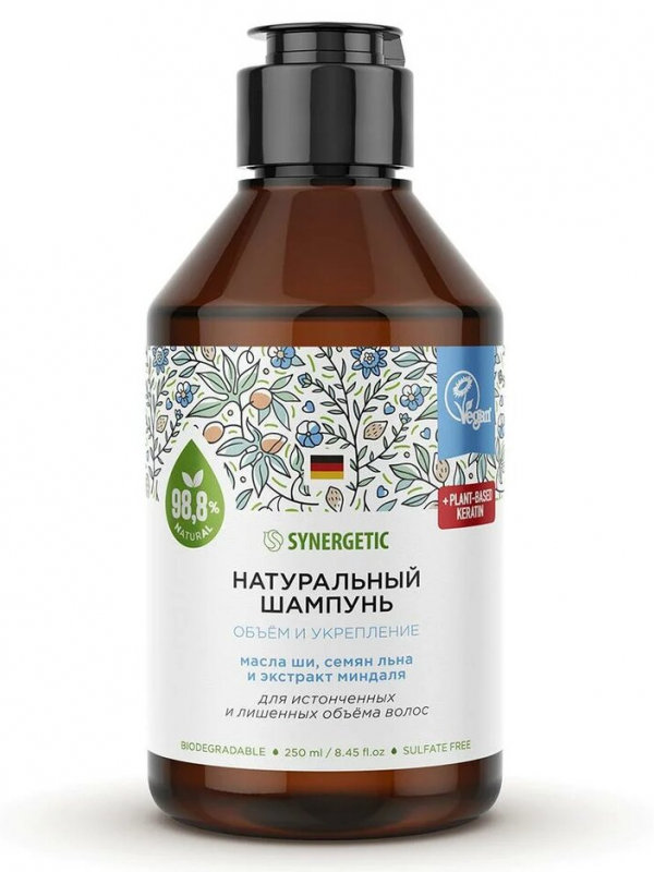 

Шампунь для истонченных волос Synergetic Объём и укрепление 250ml 4607971452539, 4607971452539