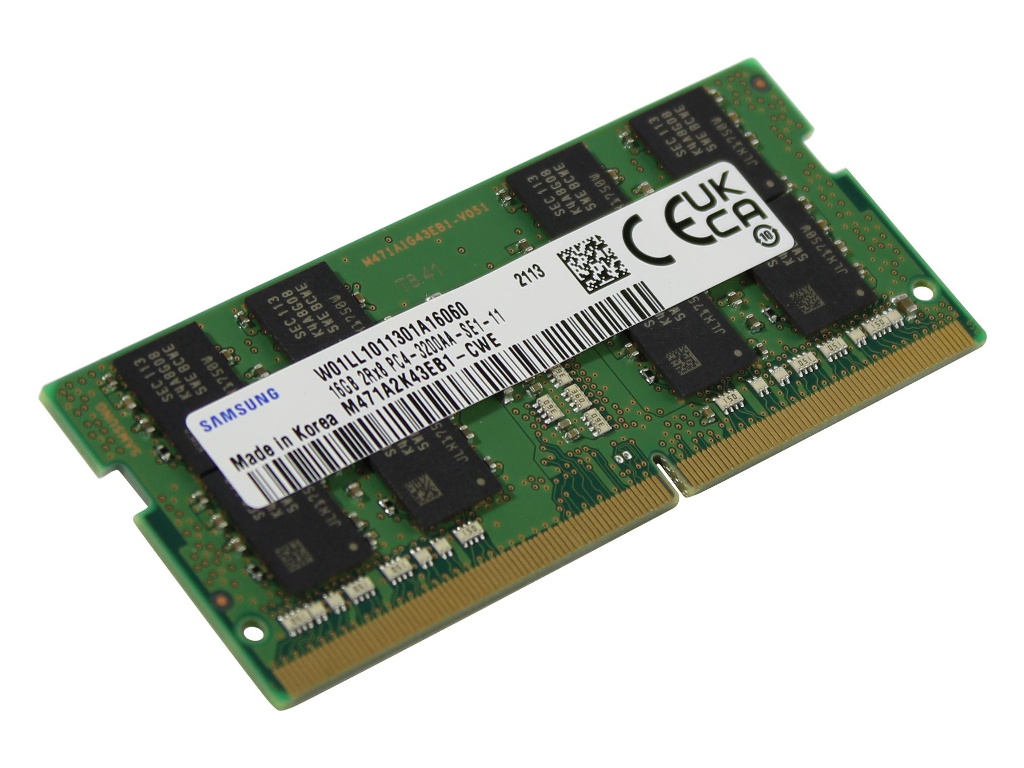   Samsung DDR4 SO-DIMM 3200Mhz PC25600 CL22 - 16Gb M471A2K43EB1-CWE