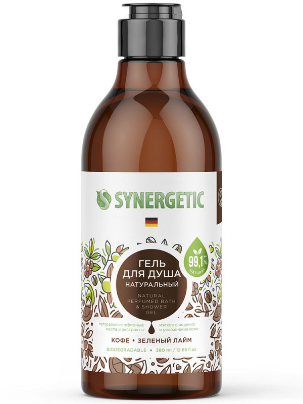 

Гель для душа Synergetic Кофе и зеленый лайм 380ml 4607971452775, 4607971452775