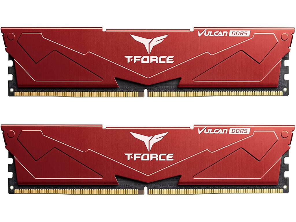 фото Модуль памяти team group t-force vulcan ddr5 dimm 5200mhz pc5-41600 cl40 - 64gb kit (2x32gb) flrd564g5200hc40cdc01