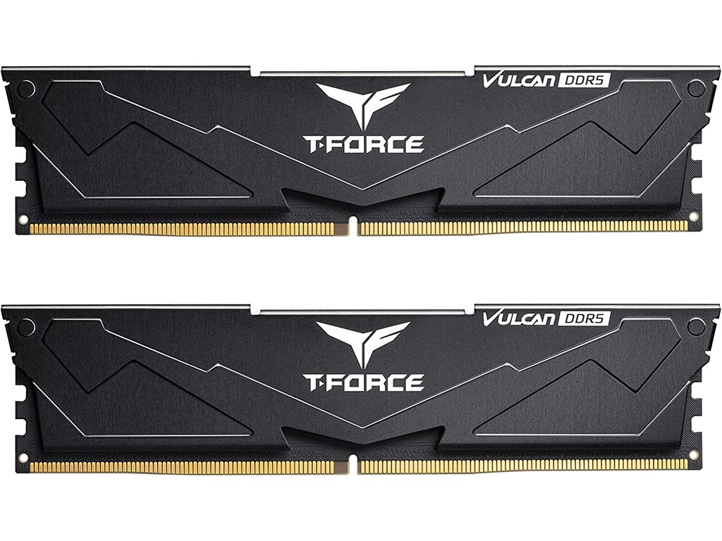 фото Модуль памяти team group t-force vulcan ddr5 dimm 5200mhz pc5-41600 cl40 - 64gb kit (2x32gb) flbd564g5200hc40cdc01