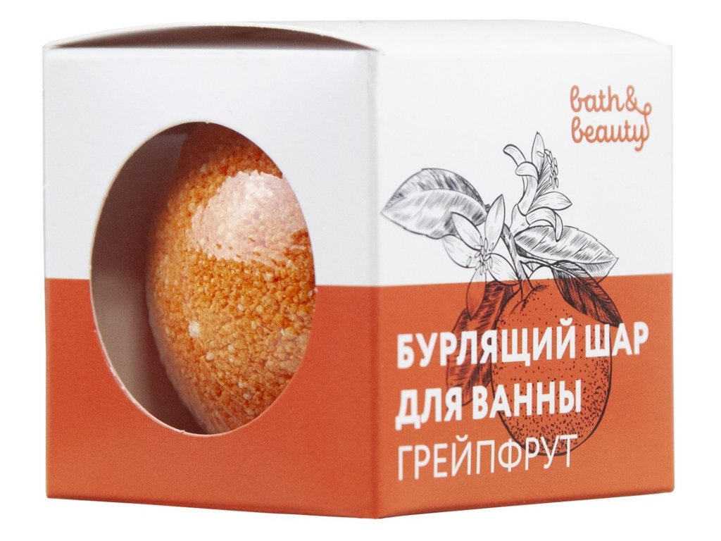 фото Бурлящий шарик bath & beauty грейпфрут 110g 11-671 bath &amp; beauty