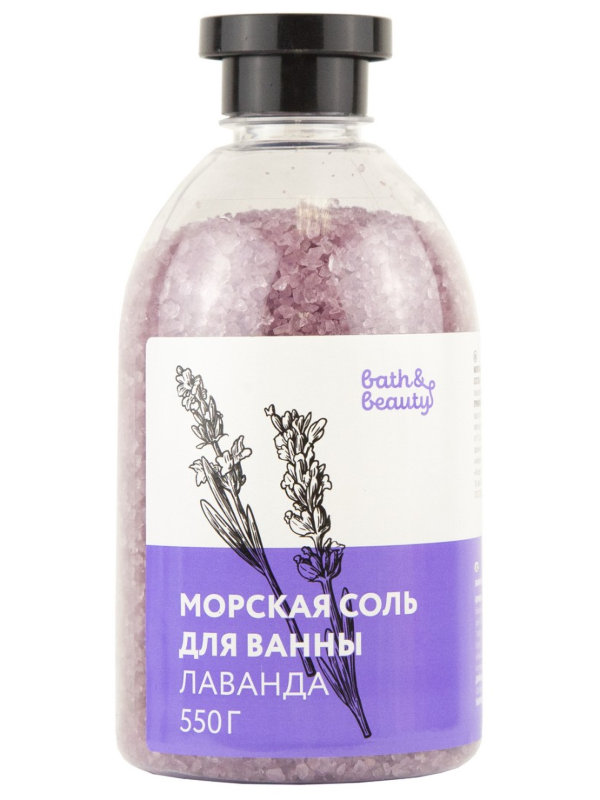 

Морская соль для ванны Bath & Beauty Лаванда 550g 11-545, 11-545