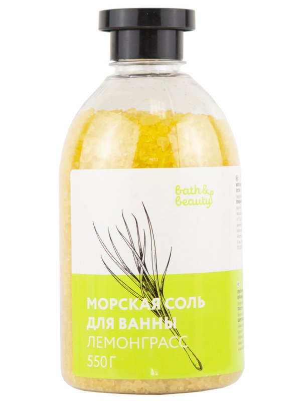 

Морская соль для ванны Bath & Beauty Лемонграсс 550g 11-544, 11-544