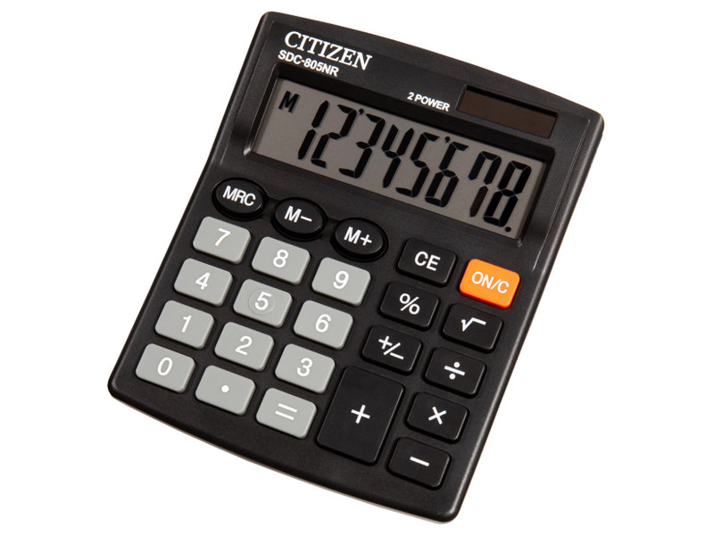 Калькулятор Citizen SDC-805NR Black