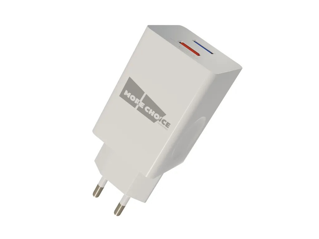 Зарядное устройство More Choice Smart NC55QC 2xUSB 3.0A QC3.0 White 4627151195001