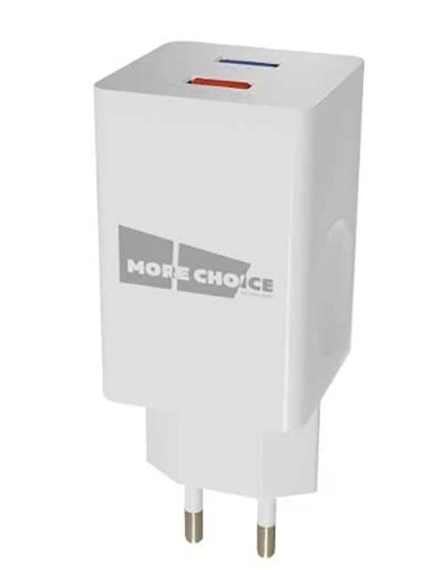 Зарядное устройство More Choice Smart NC55QCa 2xUSB 3.0А QC3.0 White 4627151195049