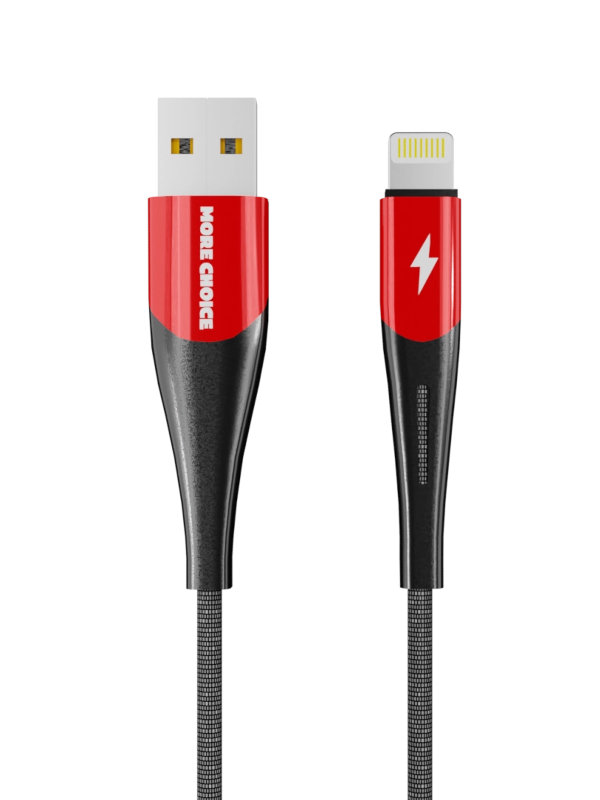 

Аксессуар More Choice Smart K41Si USB - Lightning 1m Red-Black 4627151198071, Smart K41Si
