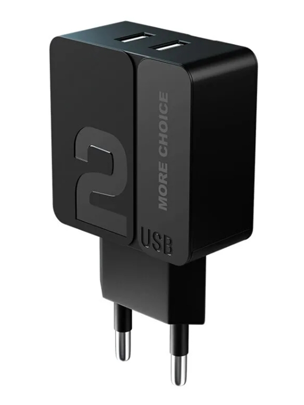 фото Зарядное устройство more choice nc46 2xusb 2.4a black-black 4627151191645