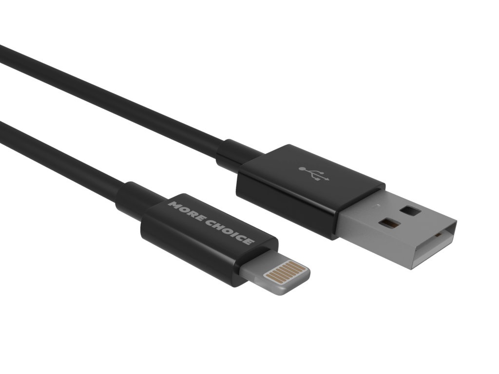 

Аксессуар More Choice Smart K42i USB - Lightning 1m Black 4627151195346, Smart K42i