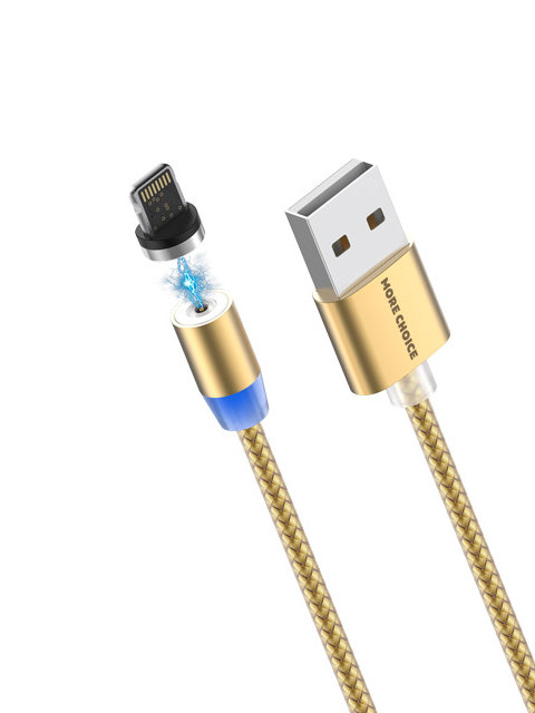 

Аксессуар More Choice Smart K61Si USB - Lightning 1m Gold 4627151192291, K61Si