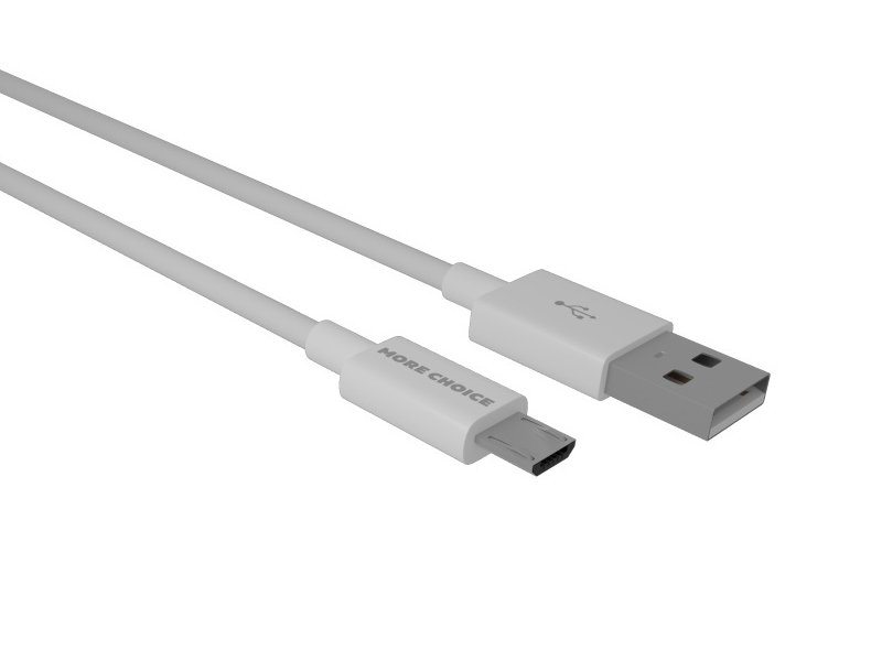 

Аксессуар More Choice Smart K42m USB - MicroUSB 1m White 4627151195407, K42m