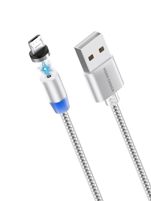 

Аксессуар More Choice Smart K61Sm USB - MicroUSB 1m Silver 4627151194226, K61Sm