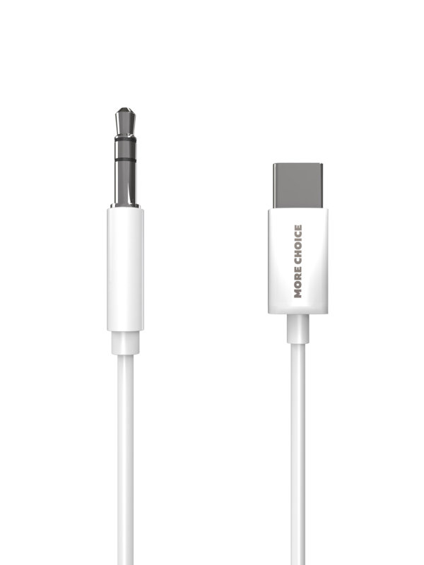 

Аксессуар More Choice UK22a AUX 3.5mm Type-C 1m White 4627151198347, UK22a