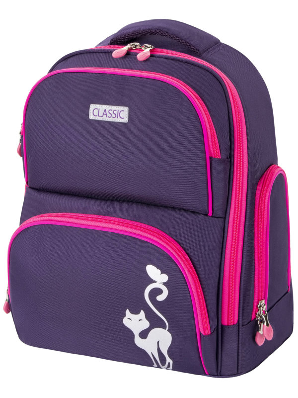 фото Рюкзак brauberg classic graceful cat purple 270087