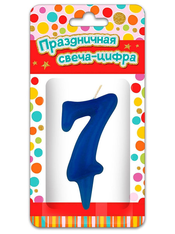 

Парафиновая свеча в торт ND Play Тортик цифра 7 297378, 297378