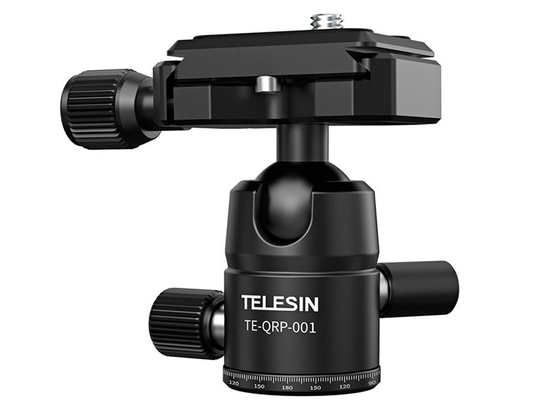 фото Головка для штатива крепление telesin mini quick release plate ball head te-qrp-001