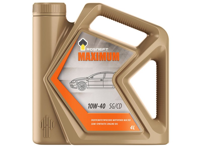 фото Масло моторное масло роснефть maximum 10w-40 sg/cd 4l rsn0065