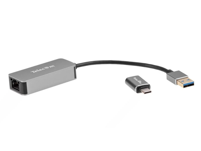 

Аксессуар Telecom USB 3.0 - RJ45 2.5G Ethernet and USB Type-C 0.15m TU325M, TU325M