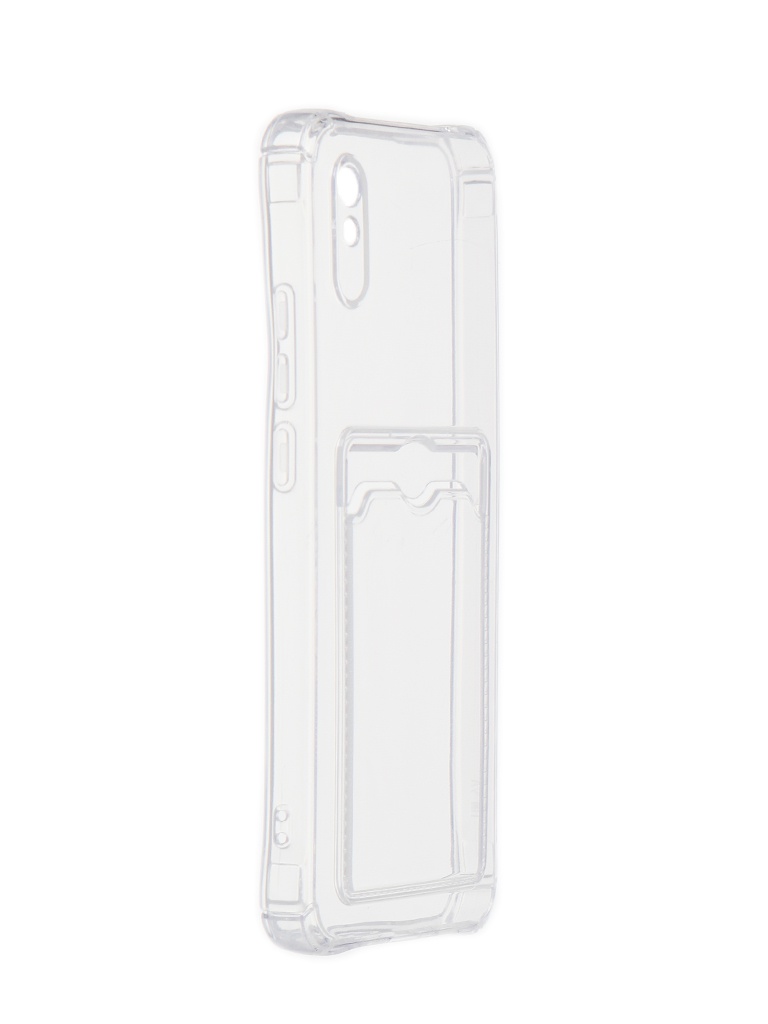 Чехол Zibelino для Xiaomi Redmi 9A Silicone Card Holder Case Transparent ZSCH-XMI-RDM-9A-CAM-TRN чехол zibelino для realme c67 4g silicone card holder защита камеры transparent zsch rlm c67 cam trn