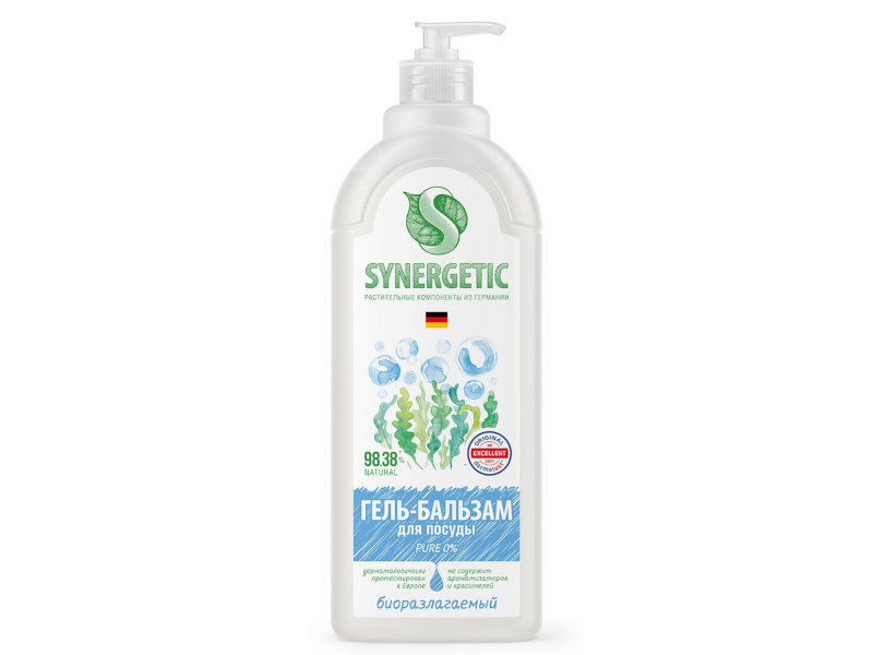 

Гель-бальзам для мытья посуды Synergetic Pure 0% 1L 4607971453680, 4607971453680