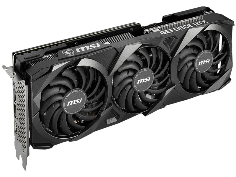 фото Видеокарта msi geforce rtx 3070 1755mhz pci-e 4.0 14000mhz 8192mb 256-bit 3xdp hdmi rtx 3070 ventus 3x plus oc lhr