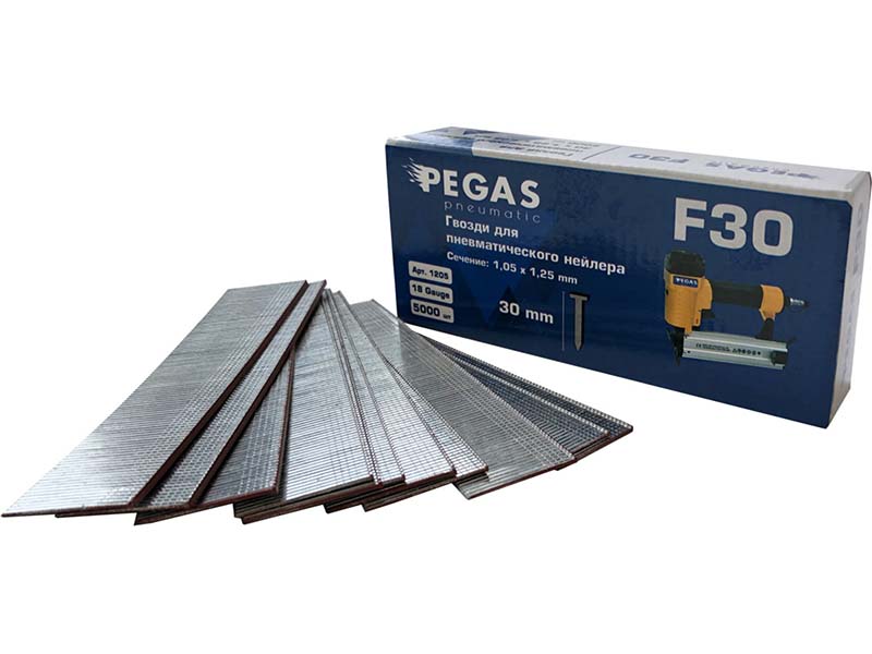 Гвозди Pegas F30 30mm 1.05x1.25mm 5000шт 1205