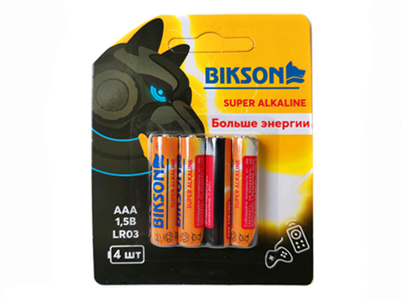 Батарейка AAA - Bikson LR03 1.5V 4шт BN0507-LR03-4BL