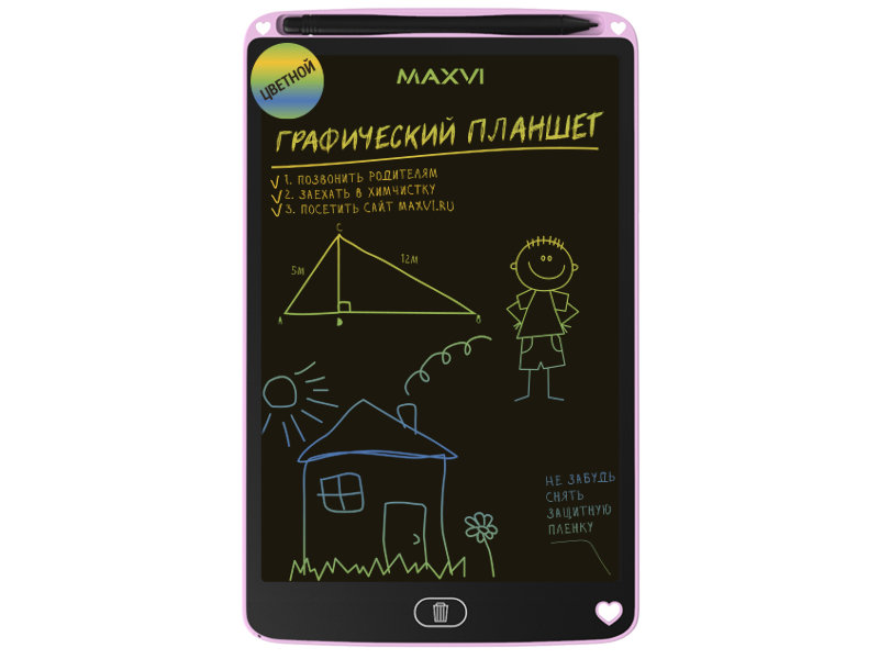 фото Графический планшет maxvi mgt-02c pink