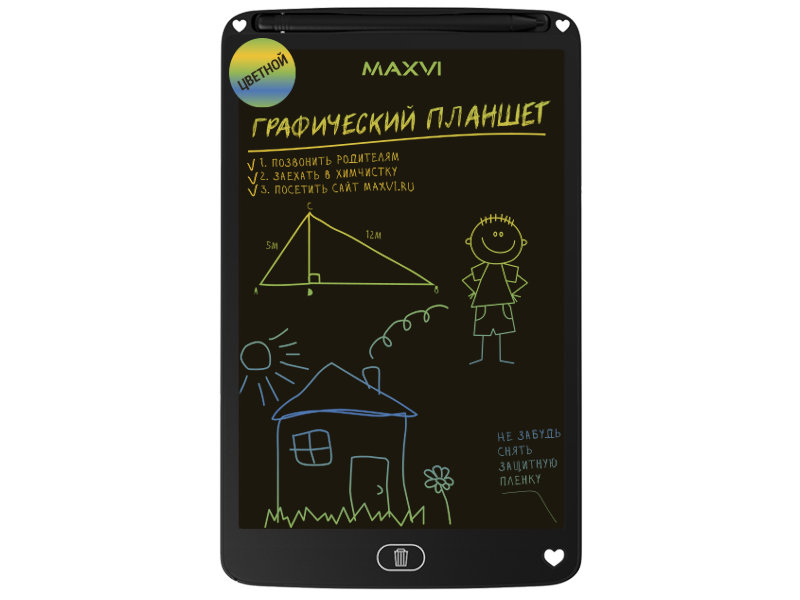 Графический планшет Maxvi Black MGT-02C