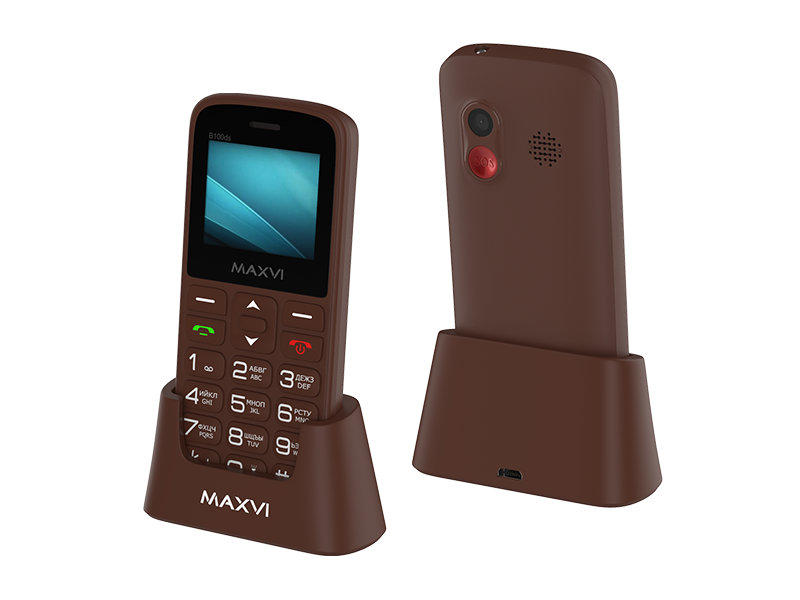 Сотовый телефон Maxvi B100ds Brown