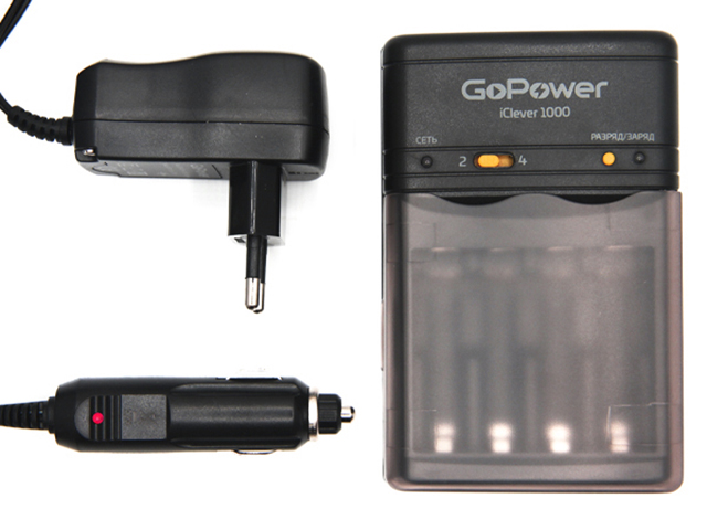 

Зарядное устройство GoPower iClever 1000 для AA-AAA/Ni-MH-Ni-Cd 00-00015344, iClever 1000