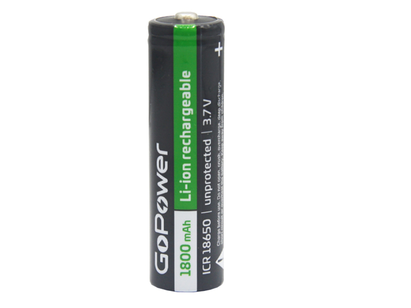 

Аккумулятор GoPower 18650 Li-ion 1800mAh 3.6V 00-00018351, 00-00018351