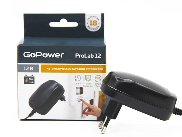 

Блок питания GoPower ProLab 12 12V 1A клеммы F2 (T2) 00-00015355, ProLab 12