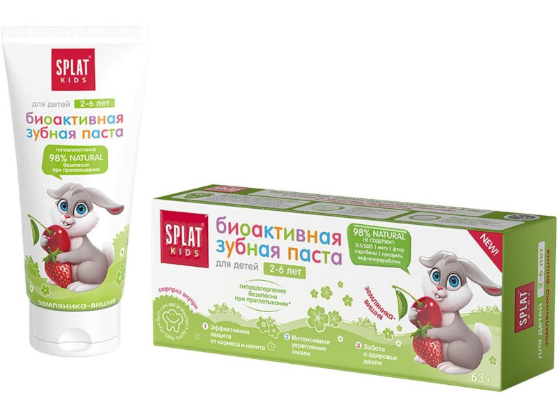 

Зубная паста Splat Kids Земляника-Вишня 2-6 лет 50ml 112.12037.0101, 112.12037.0101