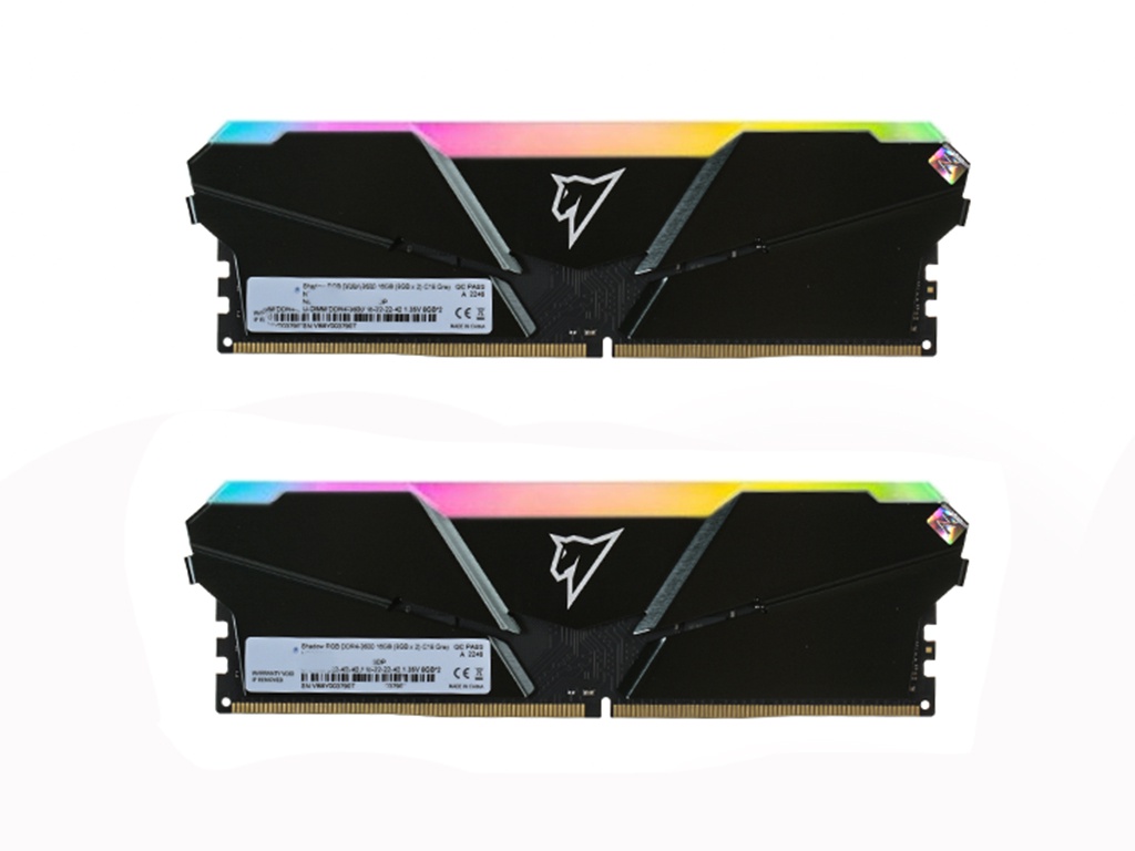 фото Модуль памяти netac shadow ddr4 dimm 3600mhz pc28800 cl18 - 16gb kit (2x8gb) ntsrd4p36dp-16e