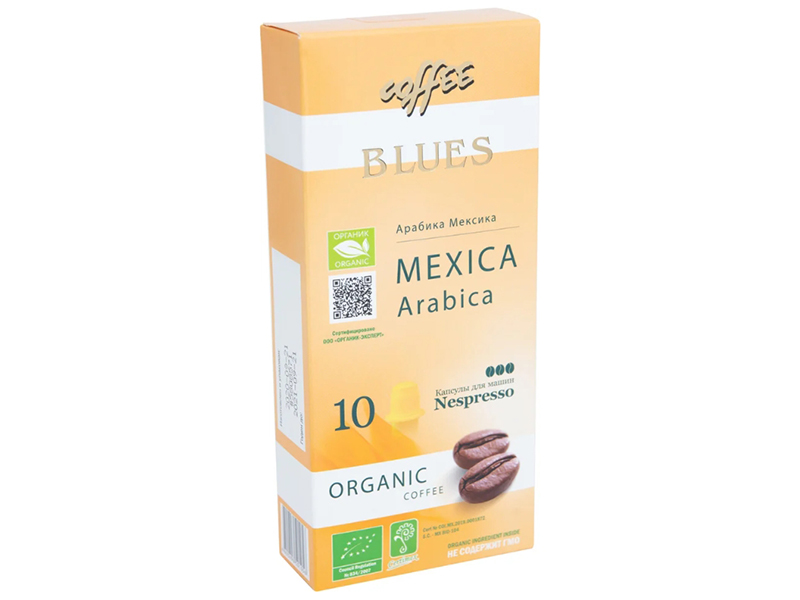 Капсулы для кофемашин Кофе Блюз Mexico Organic №3 55g 10шт