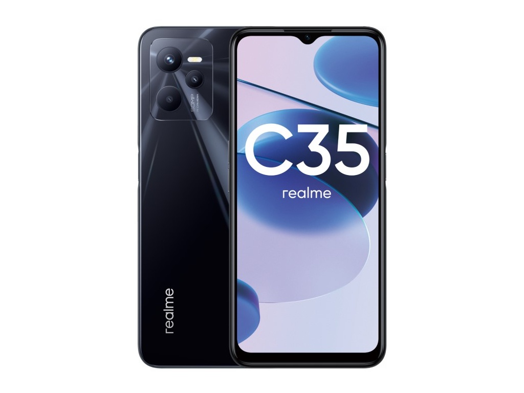 Купить Сотовый телефон Realme C35 4/128Gb LTE Black - цена: 13371 ₽,  характеристики, описание, фото | Boxberry Маркет