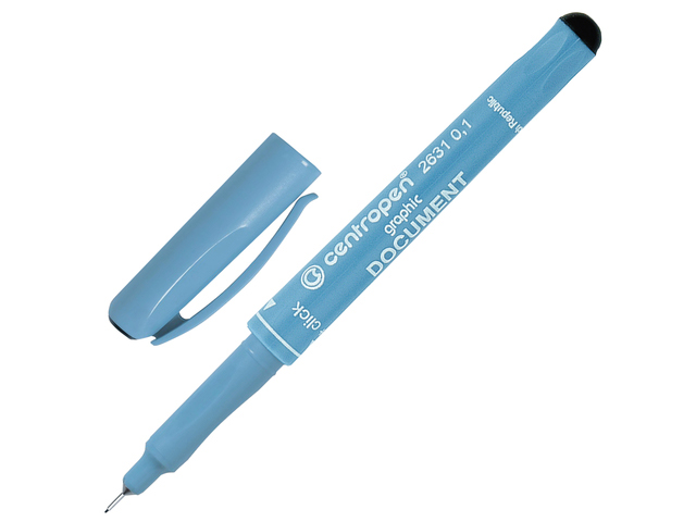 

Ручка капиллярная Centropen Document 0.1mm стержень Black 2 2631 0101, 226310101
