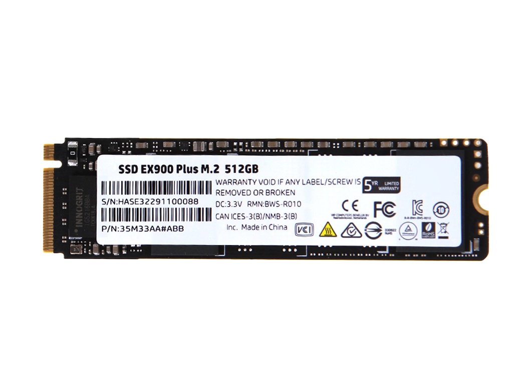 

Твердотельный накопитель HP 512Gb EX900 Plus Series 35M33AA#ABB, 35M33AA#ABB