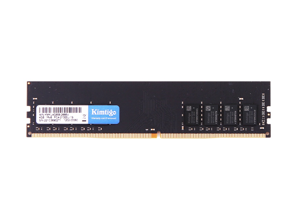 фото Модуль памяти kimtigo ddr4 dimm 2666mhz pc21300 cl19 - 4gb kmku4g8582666v