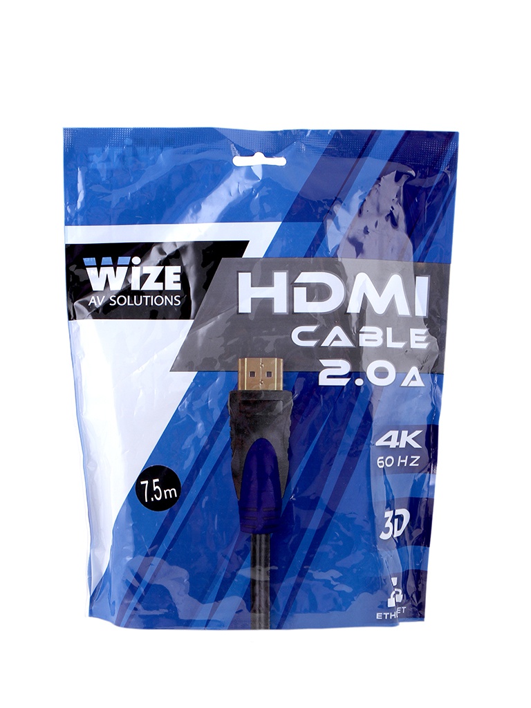

Аксессуар Wize HDMI v2.0 19M/19M 7.5m WAVC-HDMI-7.5M, WAVC-HDMI-7.5M