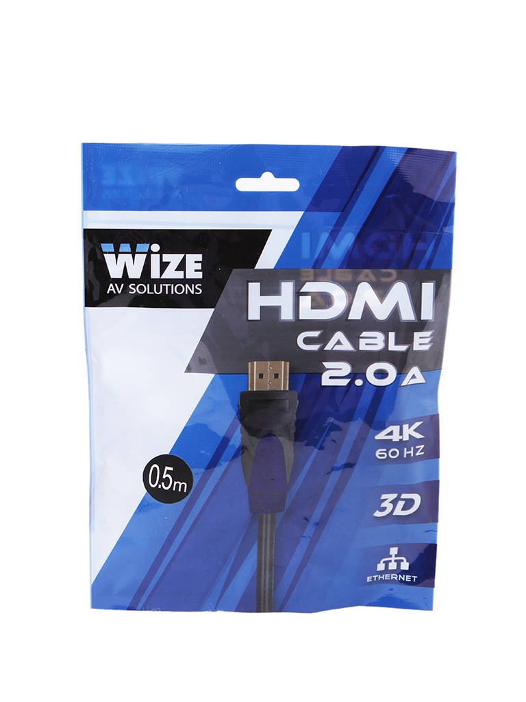 

Аксессуар Wize HDMI v2.0 19M/19M 0.5m WAVC-HDMI-0.5M, WAVC-HDMI-0.5M