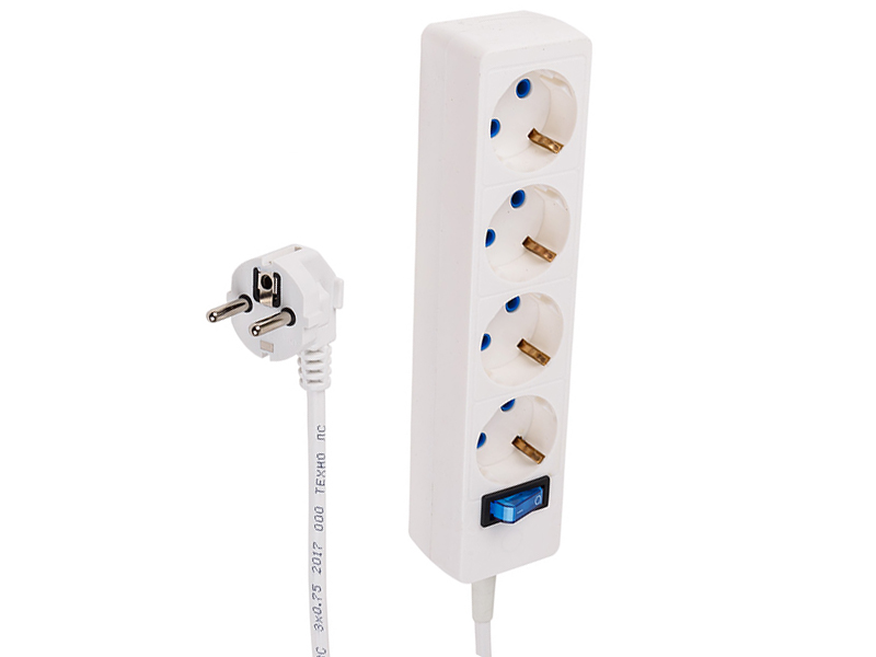 фото Сетевой фильтр proconnect standard 4 sockets 3m с заземлением white 11-7229