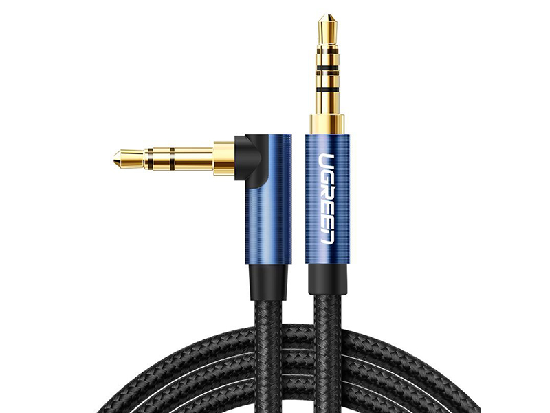 

Аксессуар Ugreen AV112 Jack 3.5mm - Jack 3.5mm 1.5m Blue-Black 60180, AV112