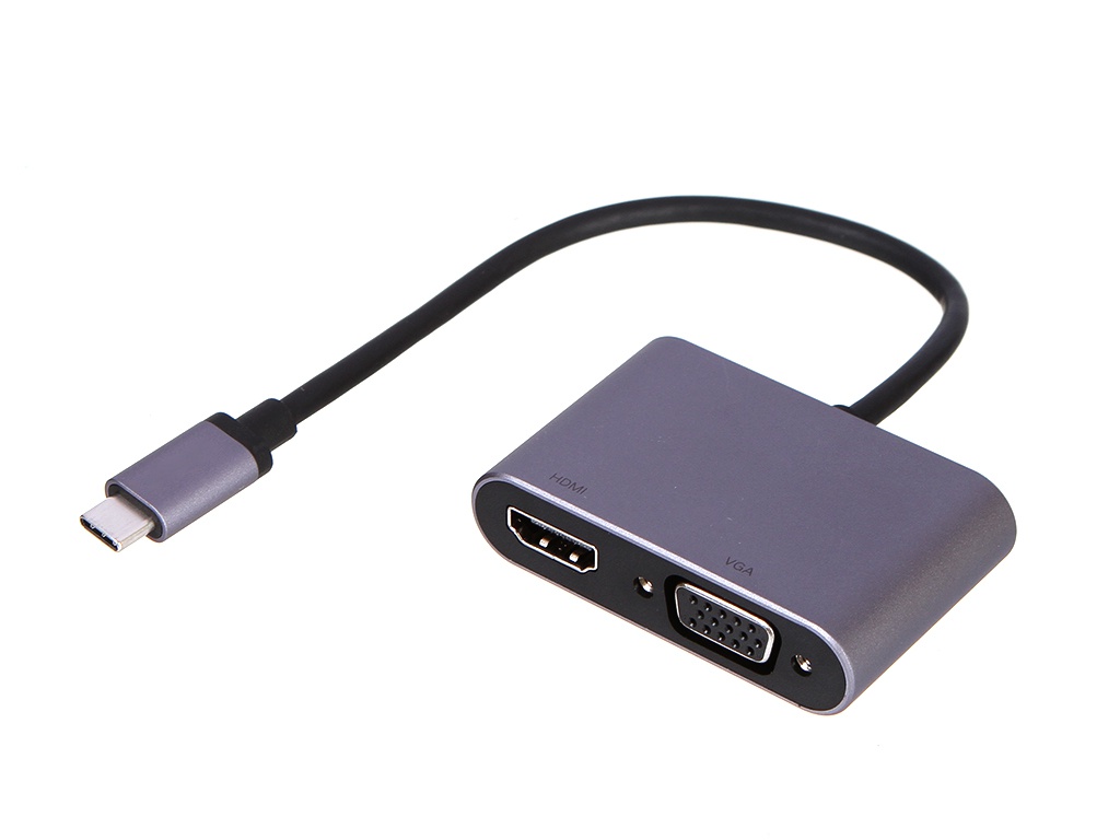 

Сплиттер Ugreen CM162 USB Type-C - HDMI + VGA Adapter Silver 50505, CM162