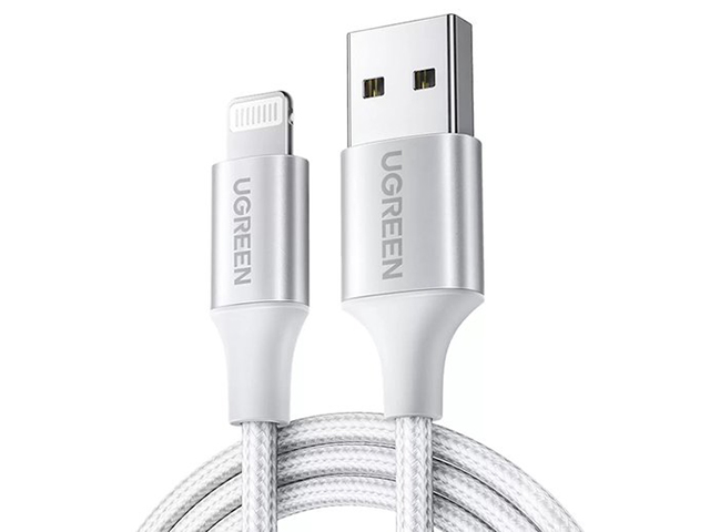 

Аксессуар Ugreen US199 USB - Lightning 2m Silver 60163, US199